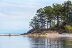 USA, San Juan Islands, Washington State. Patos Island, Mount Baker, Salish Sea. Art Print
